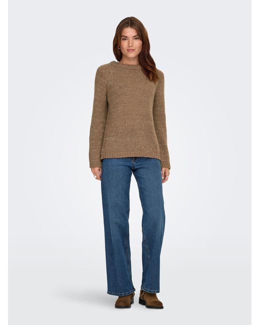 ONLY Brown Pullover Shine