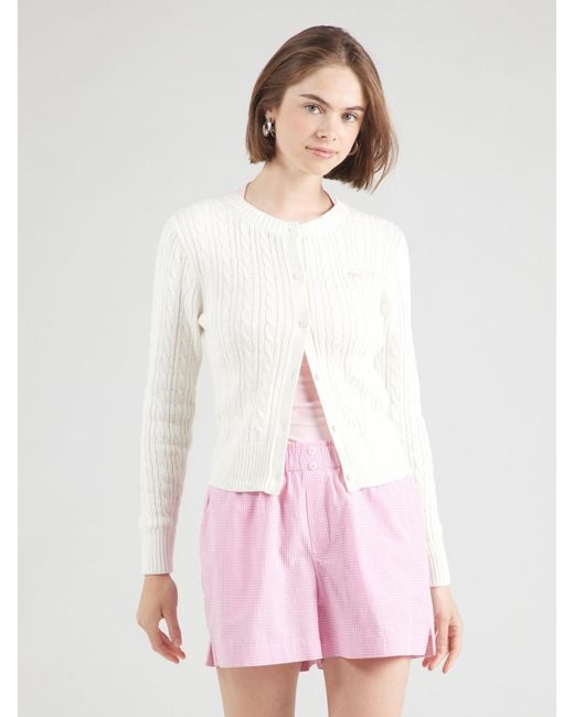 Hollister White Strickjacke