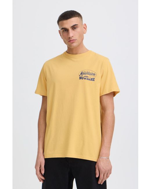 Solid Rundhalsshirt Sdubert in Yellow für Herren