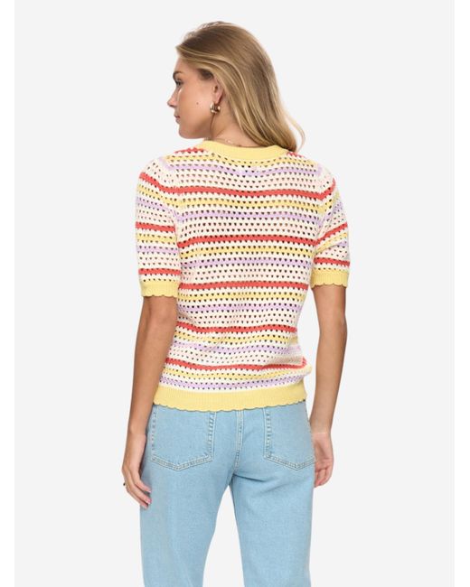 Numph Multicolor Strickpullover Mit Halbarm Nunancy Pullover