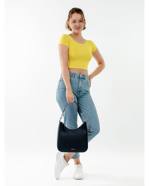 EMILY & NOAH Black Schultertasche Ella