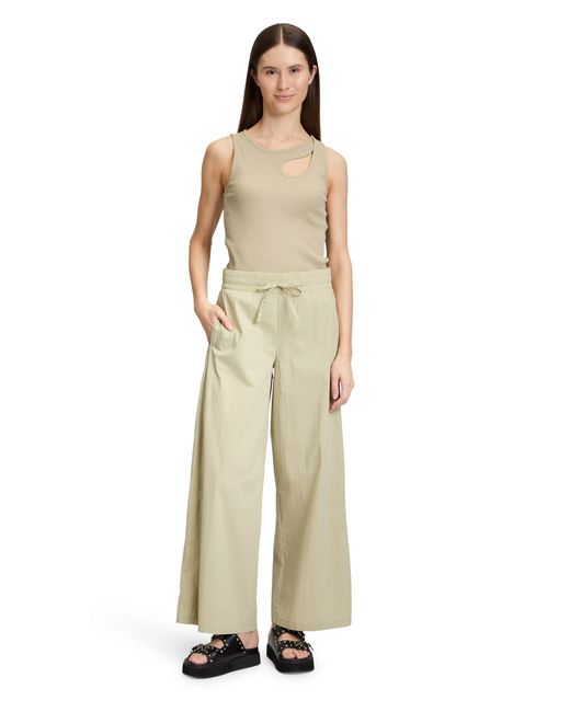 Cartoon Natural Basic-Top Mit Rundhalsausschnitt