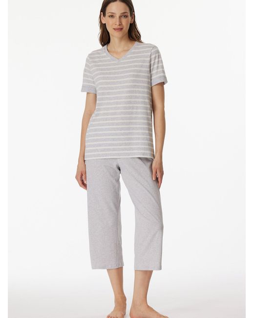 Schiesser White Pyjama Casual Essentials