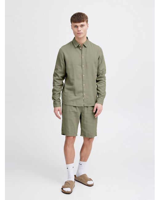 Solid Langarmhemd Sd Enea in Green für Herren