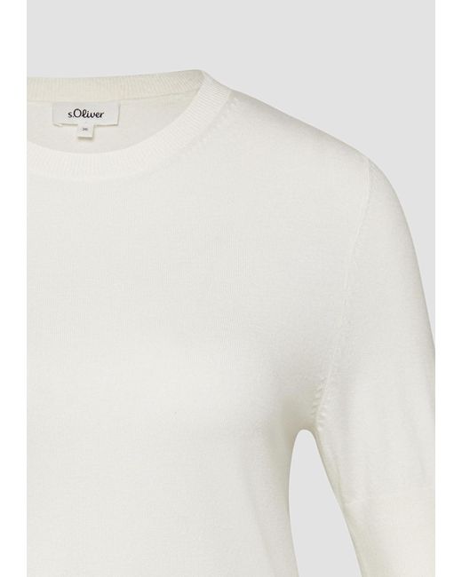 S.oliver White Strickpullover