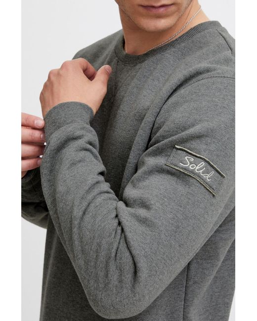 Solid Sweatshirt Trip in Gray für Herren