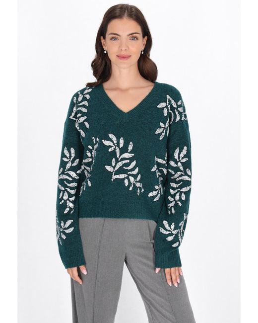 Usha Green Pullover