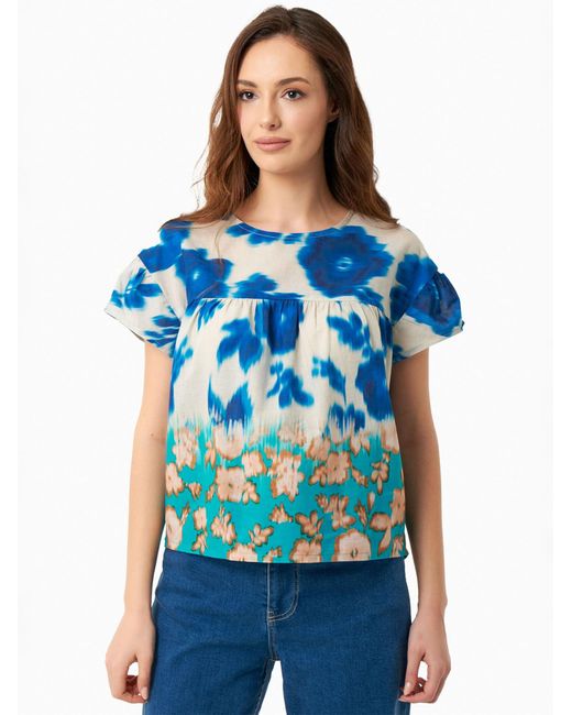 ORGANICATION Blue Bluse