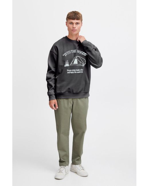 Solid Sweatshirt Hamad in Gray für Herren