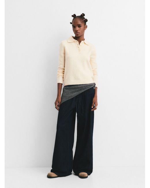 Pull&Bear White Pullover