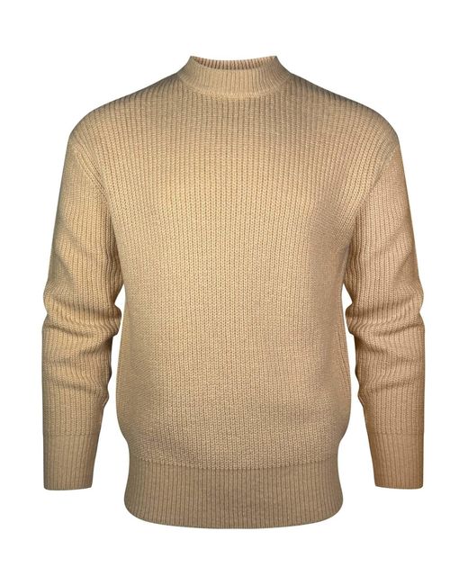 Siksilk Pullover Knitted Sweater in Natural für Herren