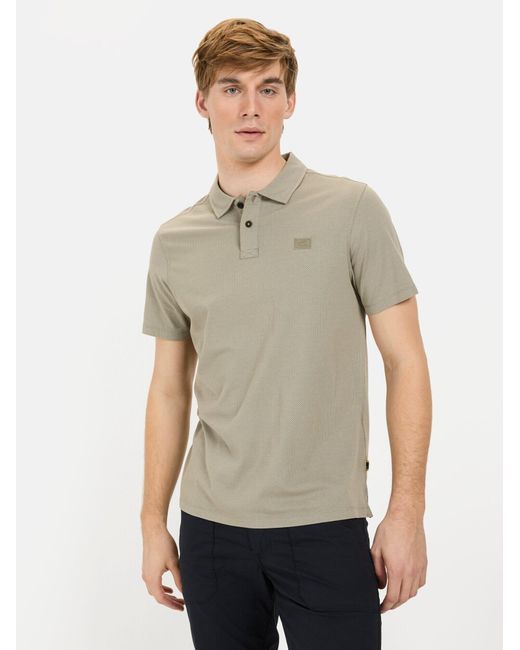 Camel Active Kurzarm Poloshirt Aus Reiner Baumwolle in Natural für Herren