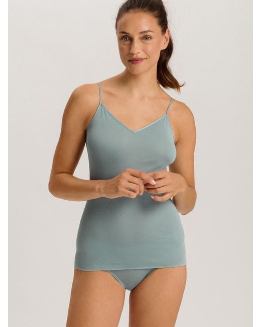Hanro Blue Spaghettitop Cotton Seamless
