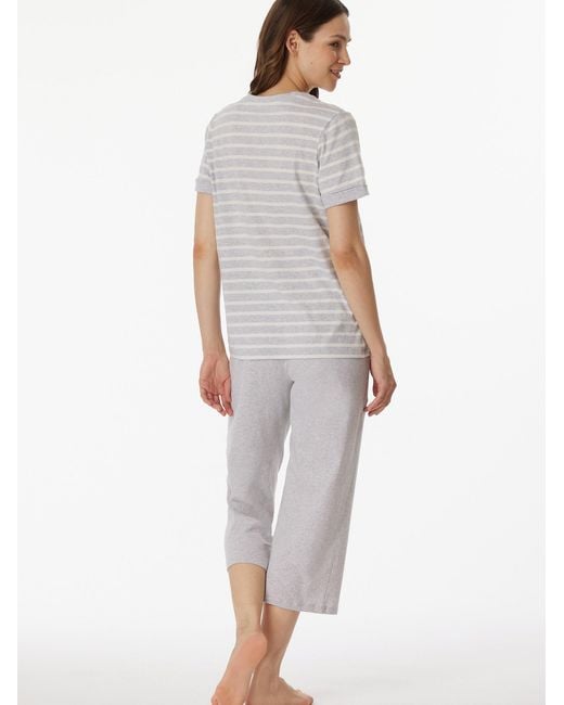 Schiesser White Pyjama Casual Essentials