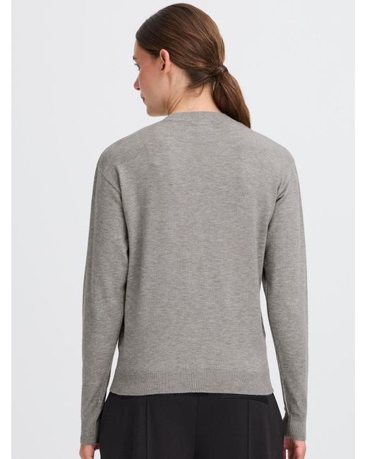 Oxmo Gray Strickpullover Oxiscanny Ls