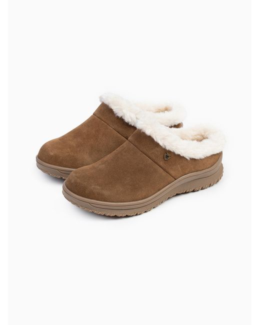 Minnetonka Brown Clogs Emerson