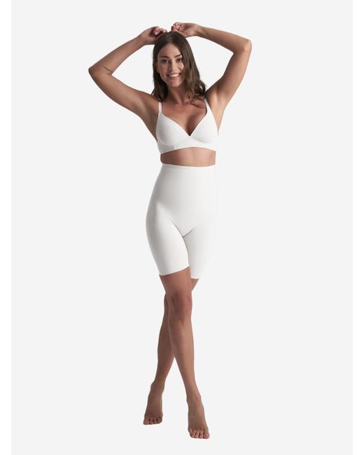 Bye Bra White Shapinghose Sculpting High Waist Short