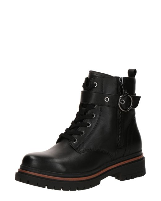 Caprice Black Schnürstiefelette Flori