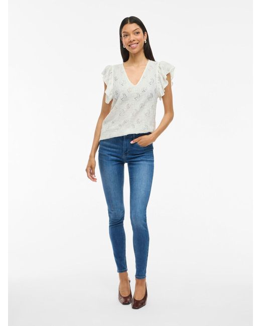 Vila White Bluse Vikarla