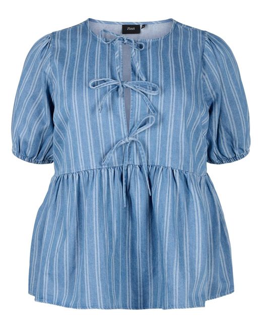 Zizzi Blue Bluse 'Jebba'