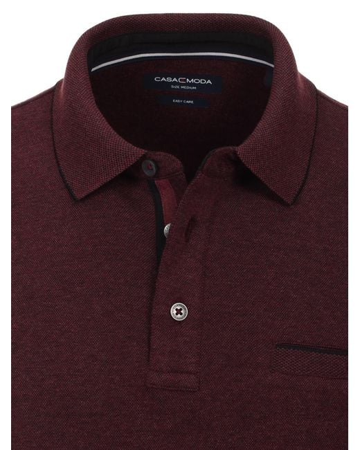 CASA MODA Shirt Basic in Red für Herren