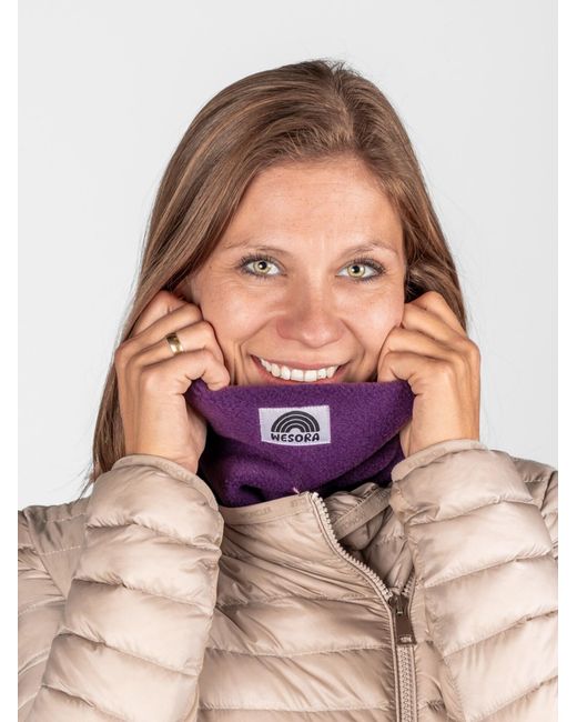 WESORA GmbH Purple Schlauchschal Fleece Neckwarmer