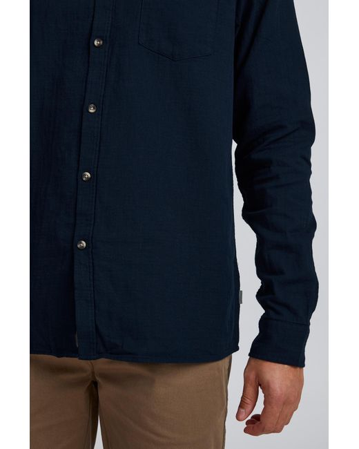 Solid Hemd in Blue für Herren