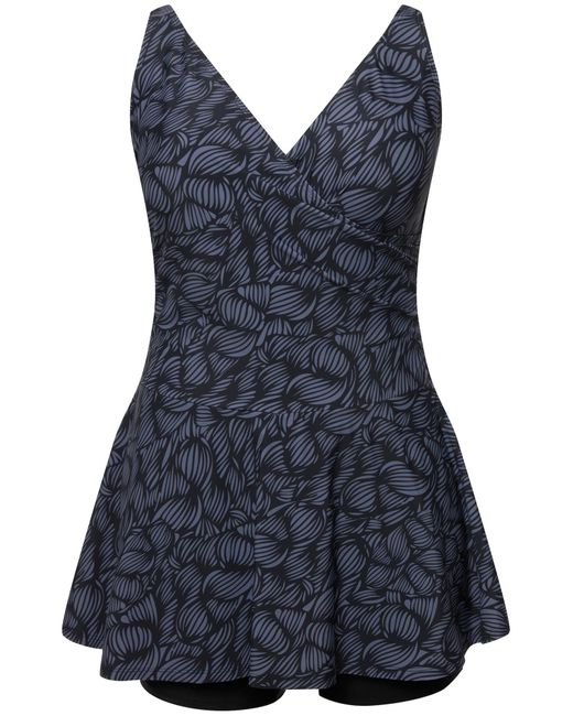 Ulla Popken Blue Badeanzugkleid