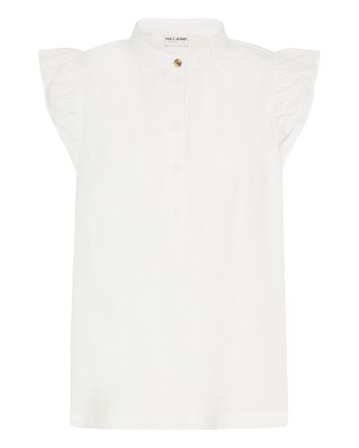 Pulz White Bluse Cleo