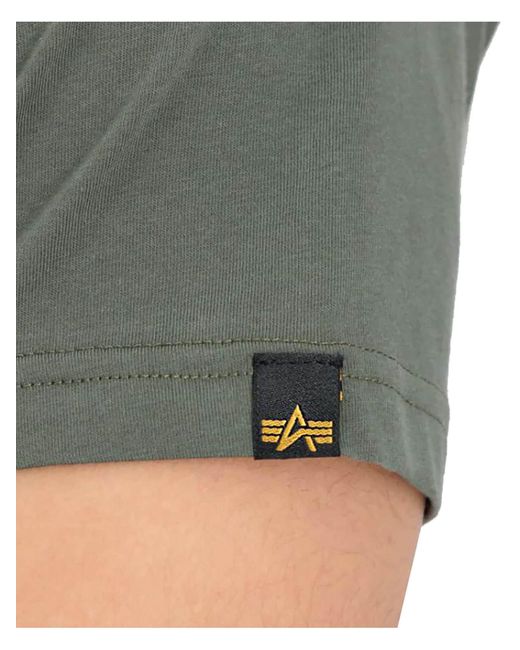 Alpha Industries Shirt Basic Rubber in Green für Herren