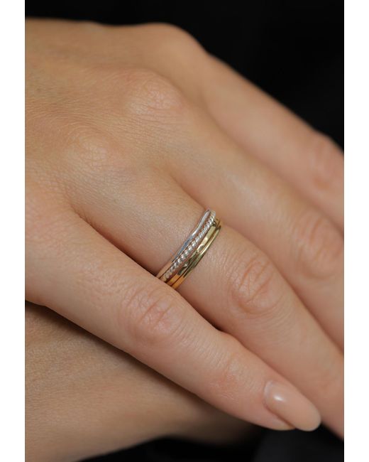 Elli Jewelry White Ring-Set Bi-Color
