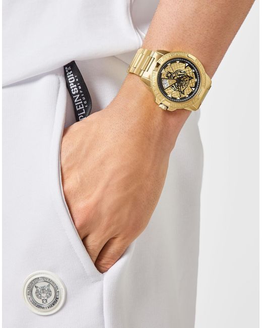 Philipp Plein Analoguhr Touchdown in Metallic für Herren
