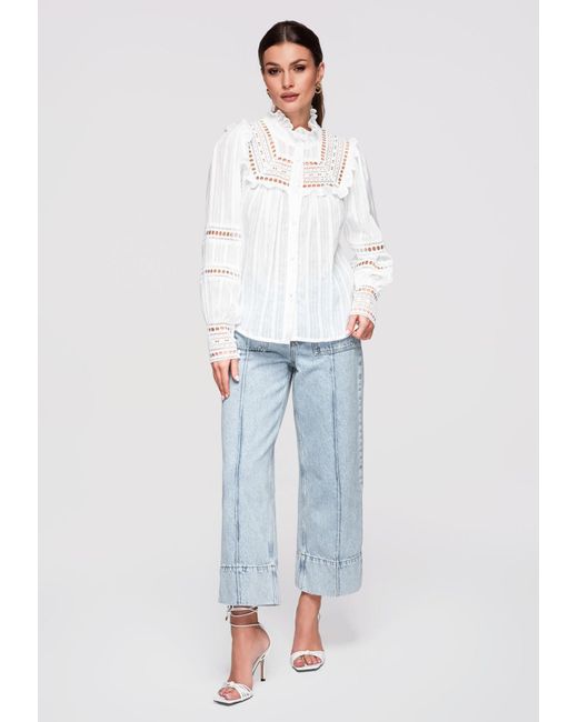 Ombre White Bluse