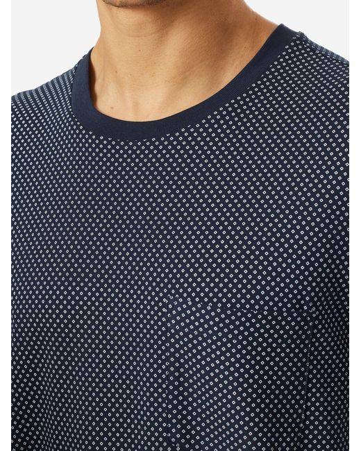 Schiesser Pyjama Kurz Comfort Essentials in Blue für Herren