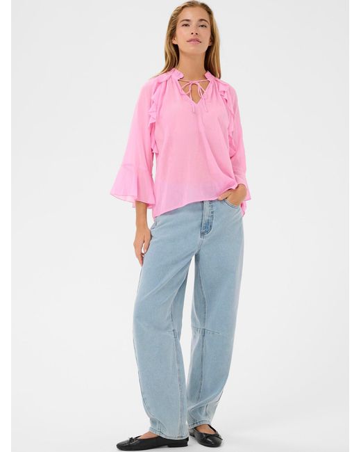 Kaffe Pink Bluse Kaflora