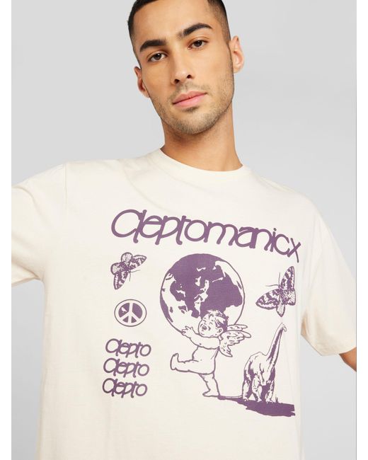 CLEPTOMANICX T-shirt 'mystery' in White für Herren
