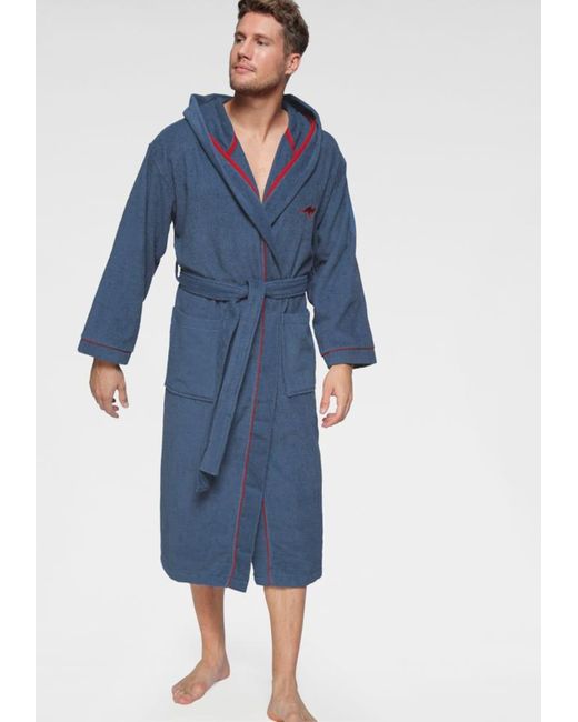 Kangaroos Blue Bademantel