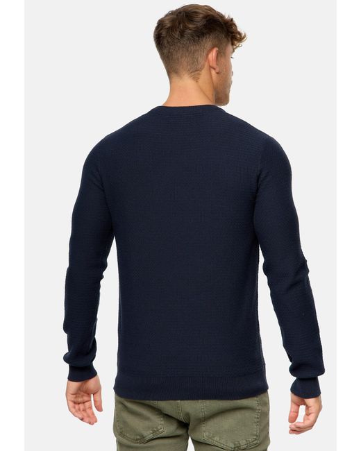 INDICODE Pullover Lourdes in Blue für Herren