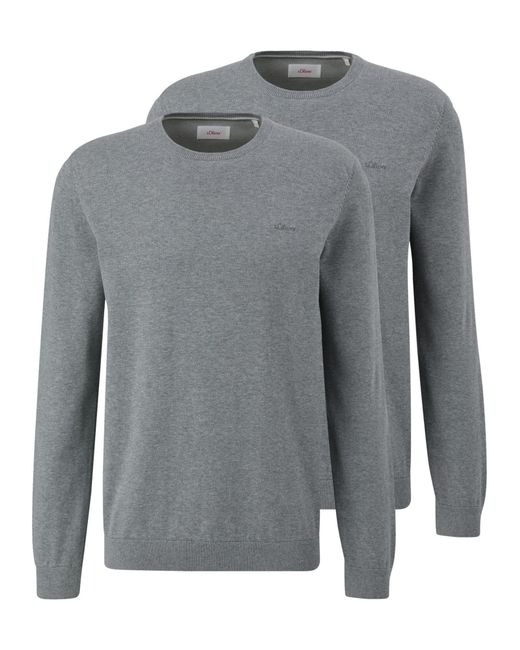 S.oliver Oliver Pullover Basic in Gray für Herren
