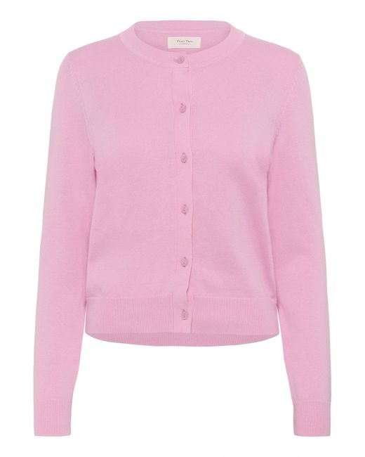 Part Two Pink Strickjacke