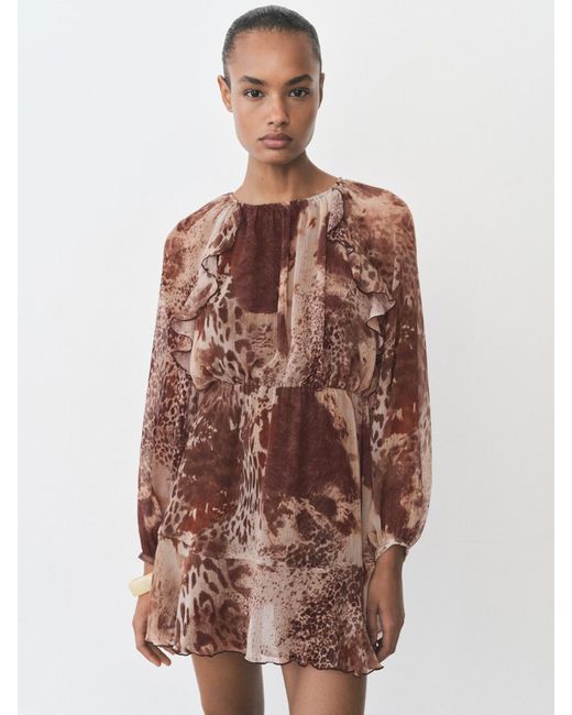 Mango Brown Kleid 'Butcher'