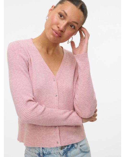 Vero Moda Pink Strickjacke Vmfoolive