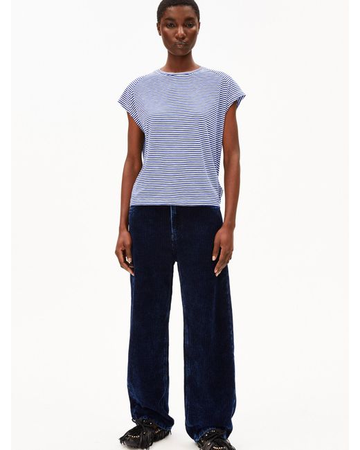 ARMEDANGELS Blue T-Shirt Oneliaa Lovely Stripes