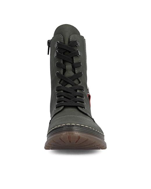 Rieker Black Schnürstiefelette