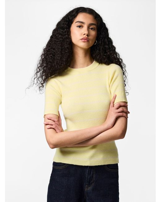 Pieces Yellow Pullover