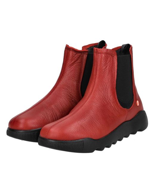 Softinos Red Chelsea Boots