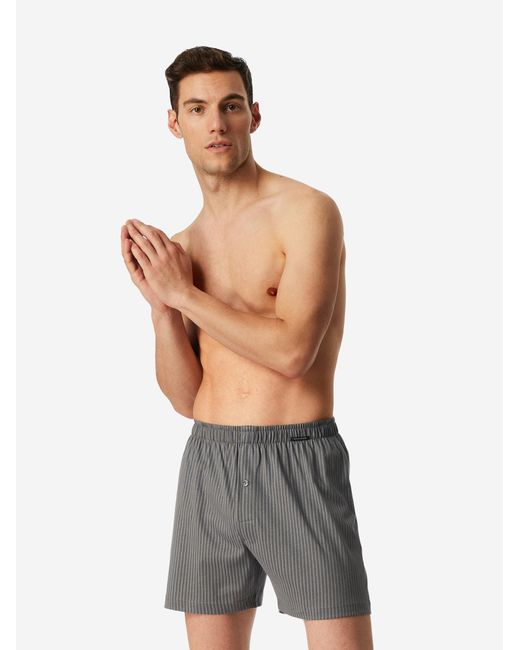 Schiesser Boxershorts Basic in Black für Herren