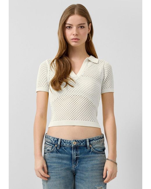 QS White Strickpullover