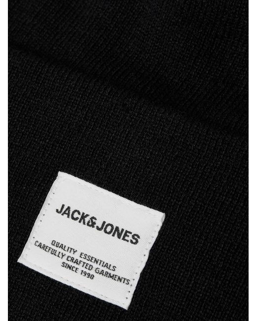 Jack & Jones Mütze Long Knit in Black für Herren