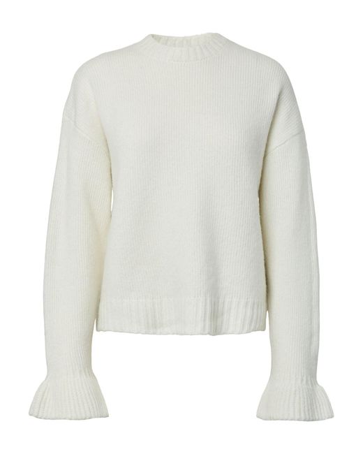 Pieces White Strickpullover Pcjimma